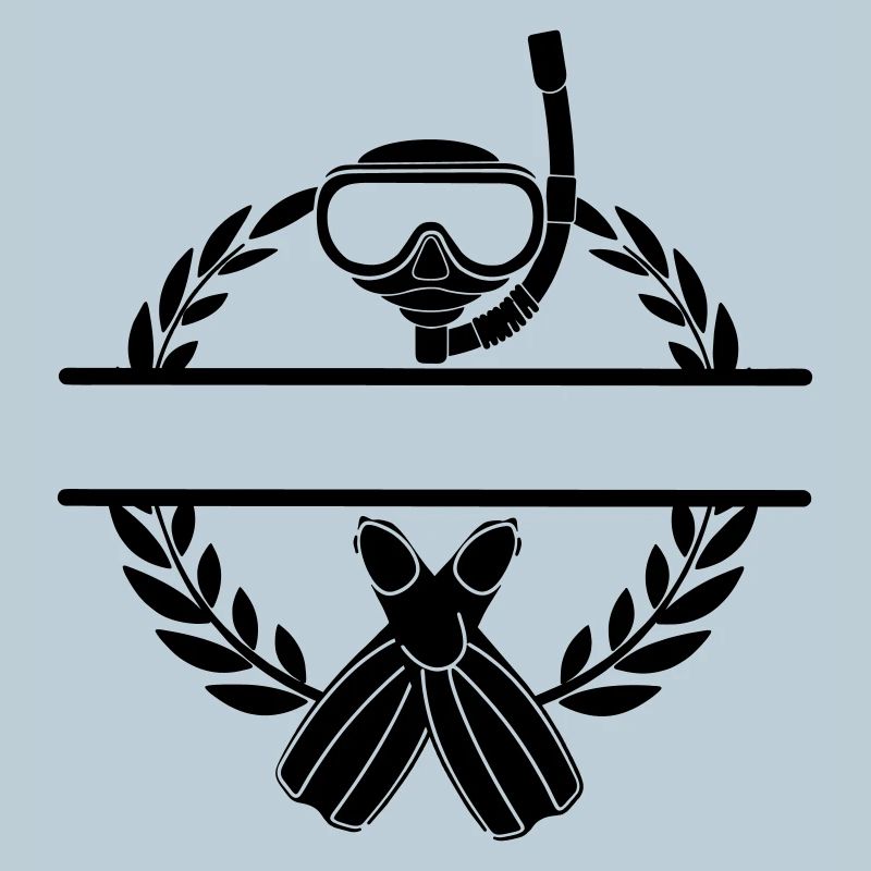 Lunettes de plongée en couronne de laurier nom bannière