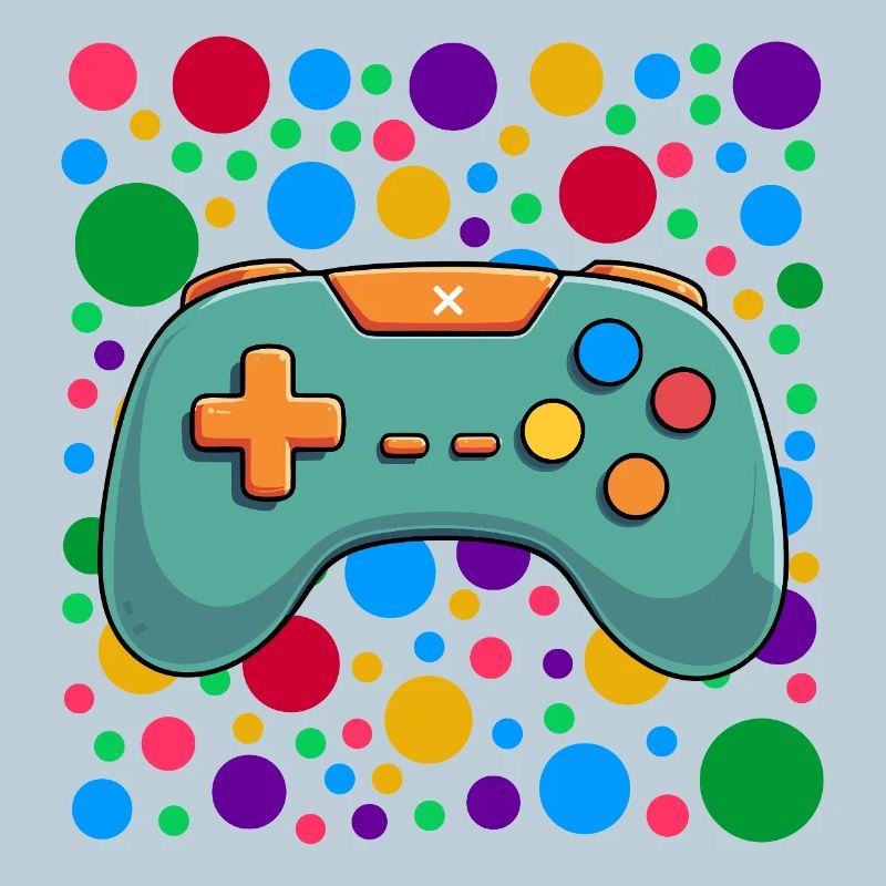 Manette de jeu colorée Spotty Dotted Gaming