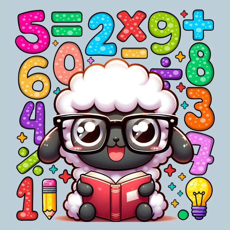 Lunettes de lecture Number Day Math Sheep