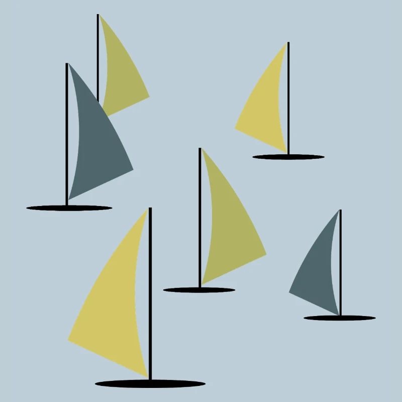 abstrakte bunte Windsurfer