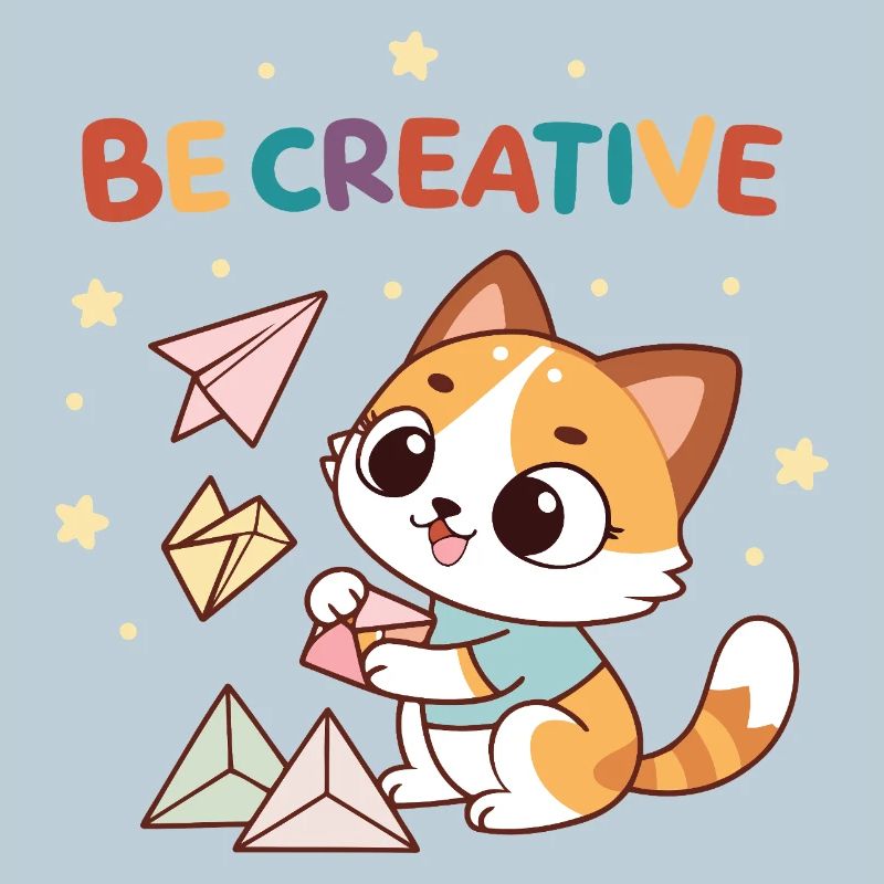 Creative Kitten and Paper Planes