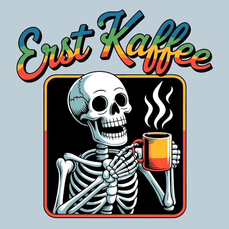 Erst Kaffee Skelett