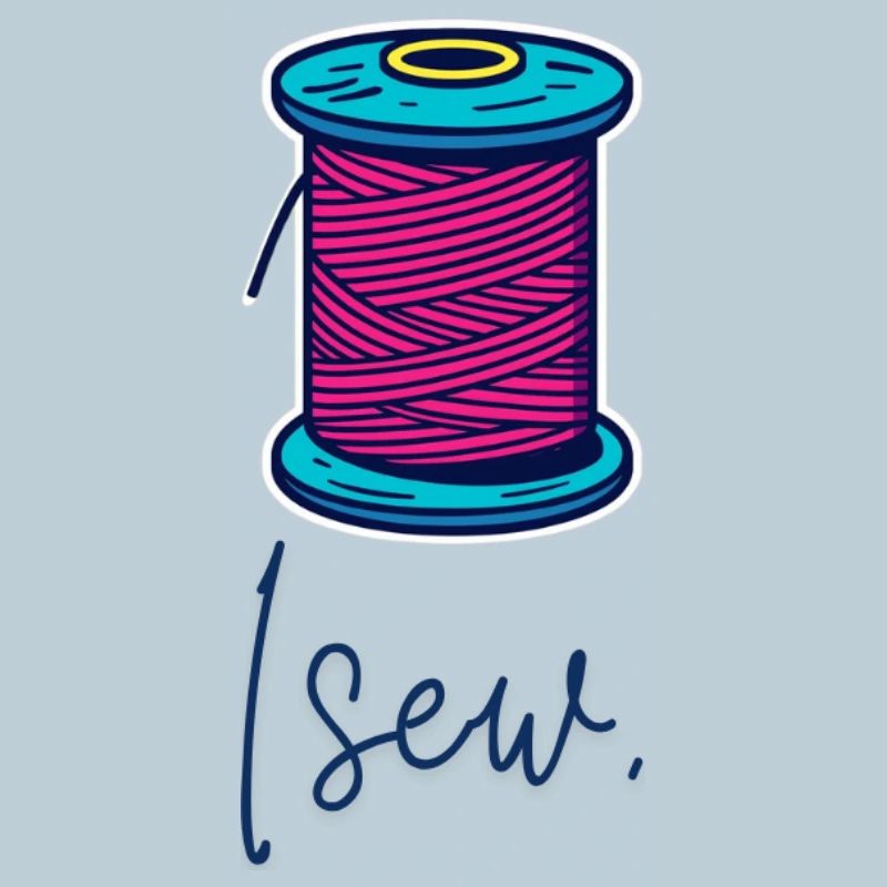 Sewing thread art motif