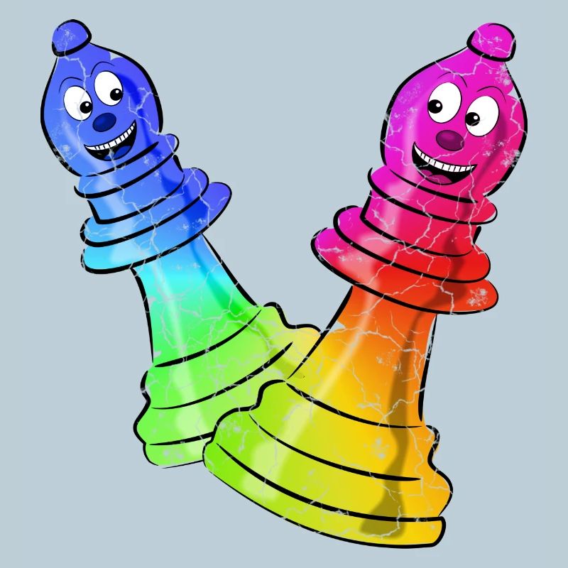 Pièces d’échecs aux couleurs néon
