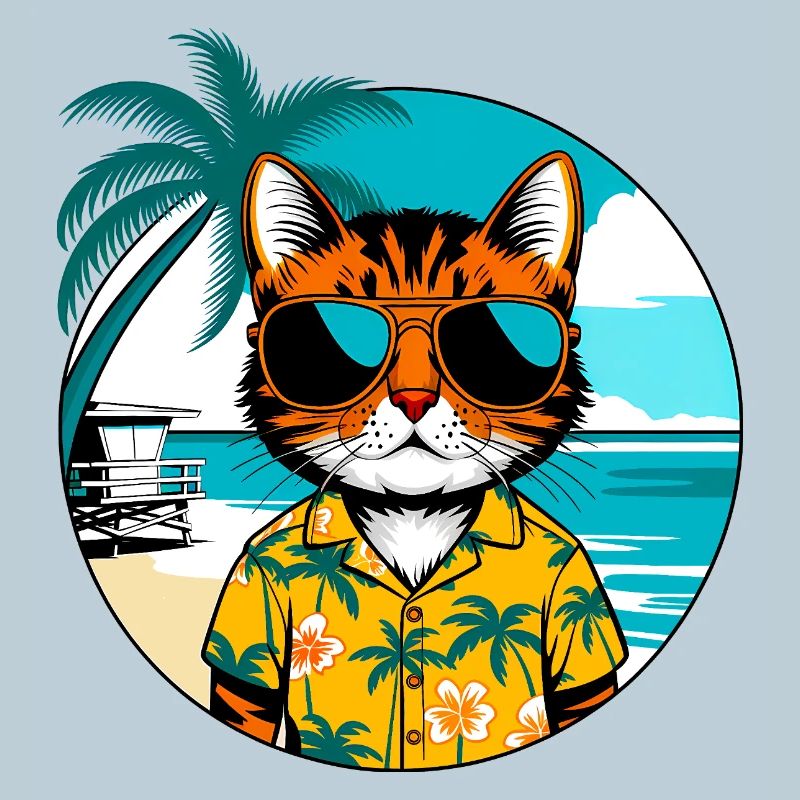 Cat on the beach