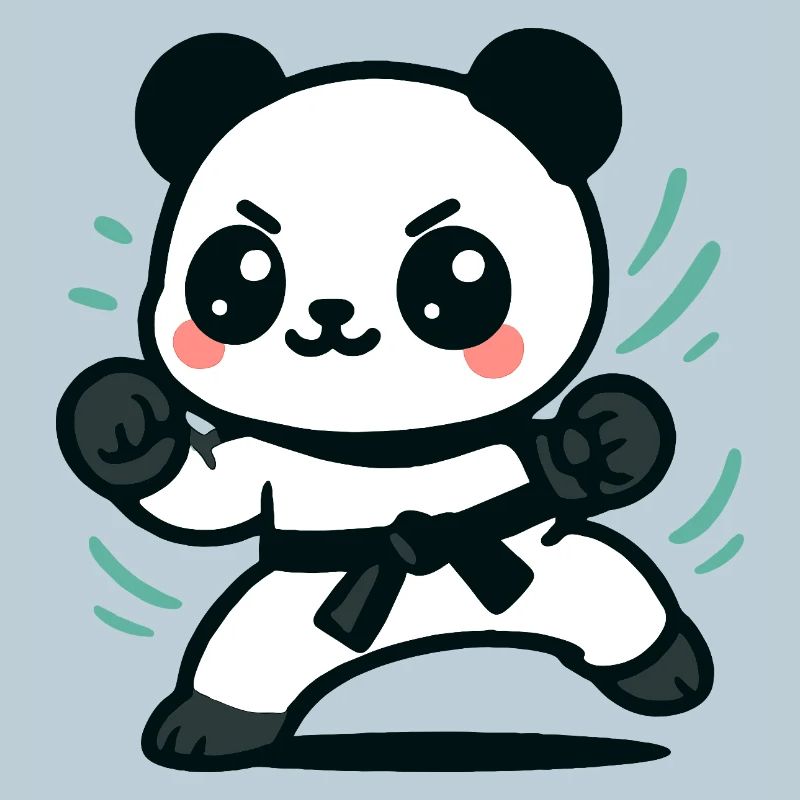 Conception d’arts martiaux Panda mignon