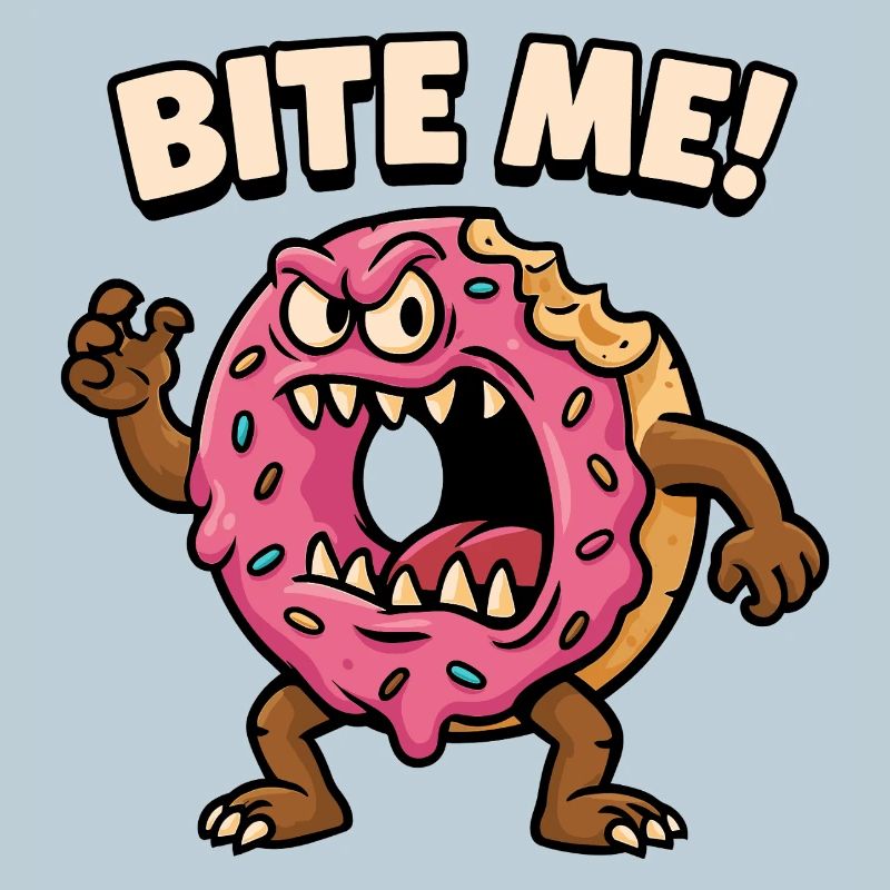 Aggressive Donut Monster Design