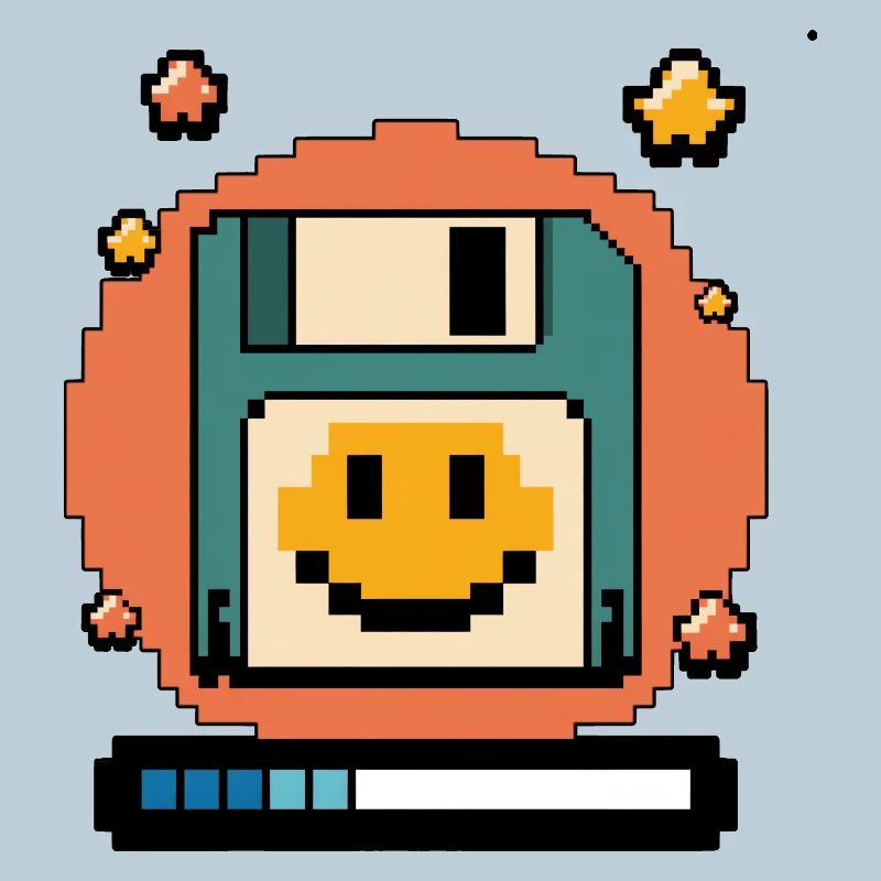 Floppy Disk Retro Internet