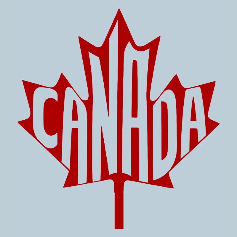 Typographie du Canada rouge en feuille d’érable