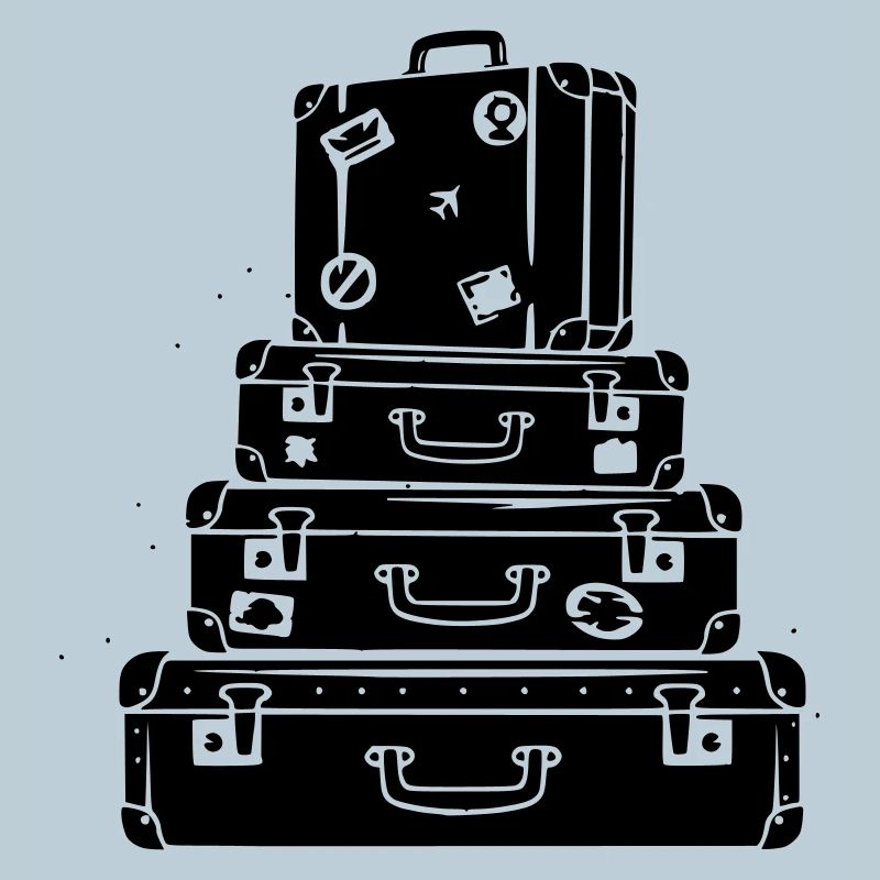 Suitcase Stack Vintage Travel