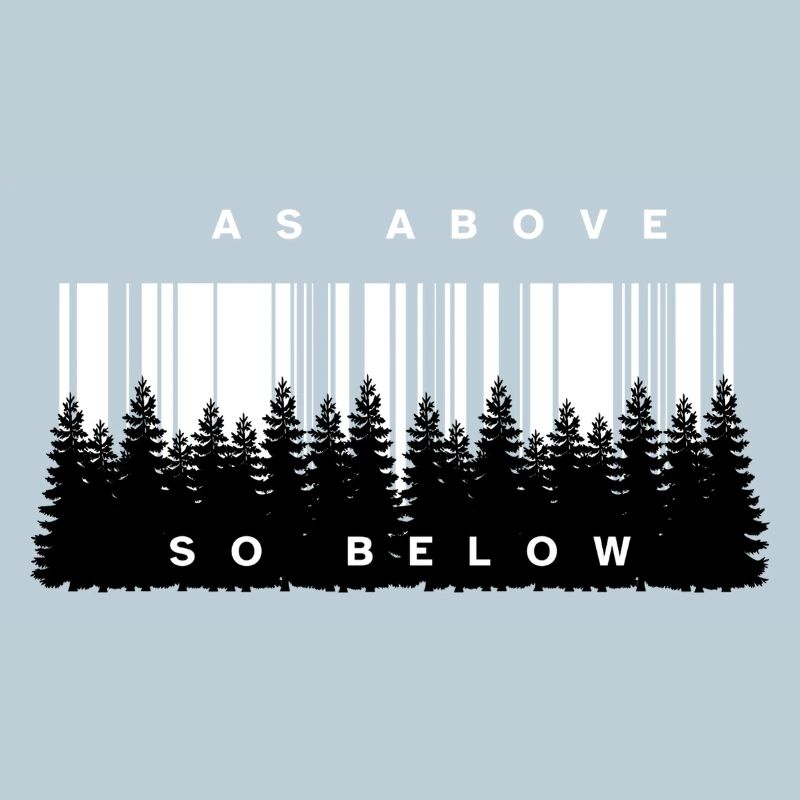 Wie oben, so unten Forest Barcode