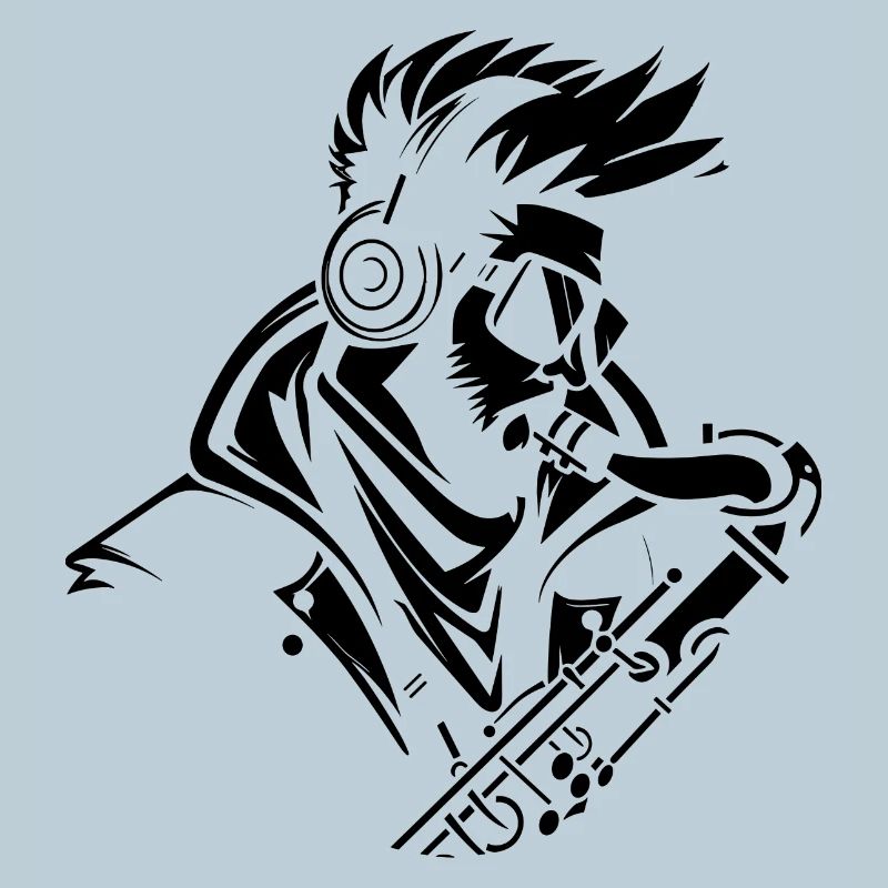 Dessin de saxophoniste
