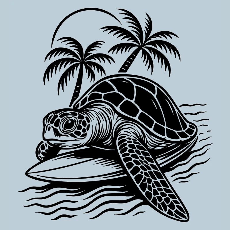 tortue de surf - Tropical Beach Design