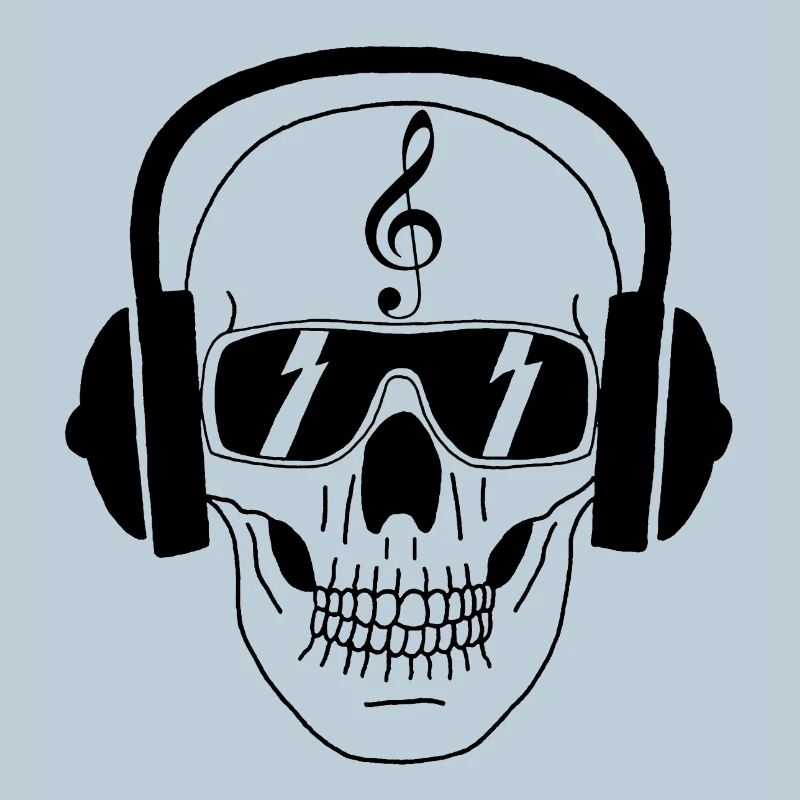 Skull and music