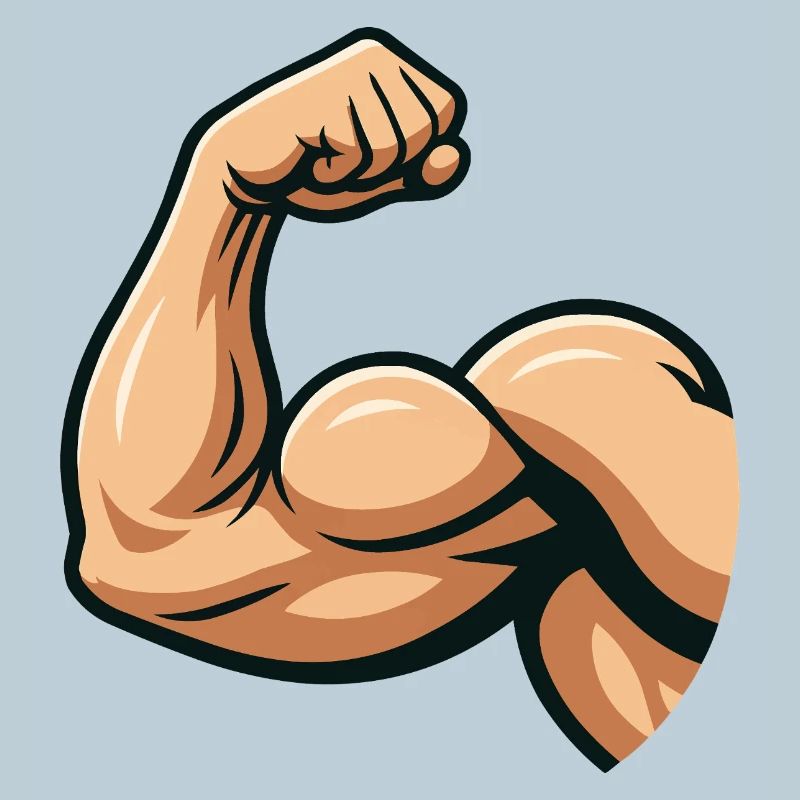 Strong biceps illustration