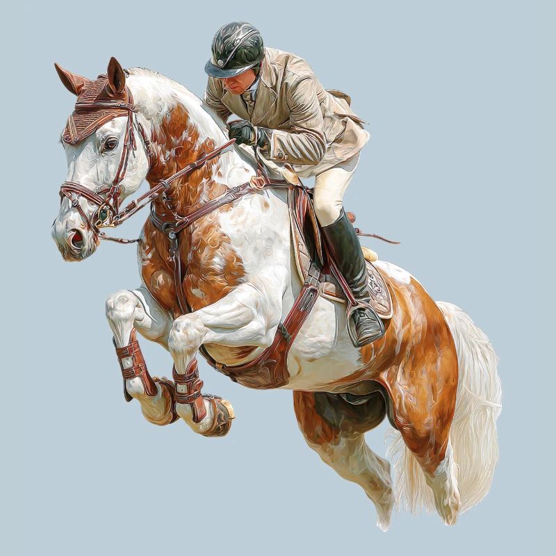 Cavalier sauteur au galop