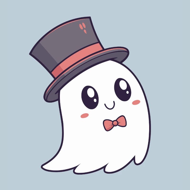 Fancy Ghost Hat and Bow Tie