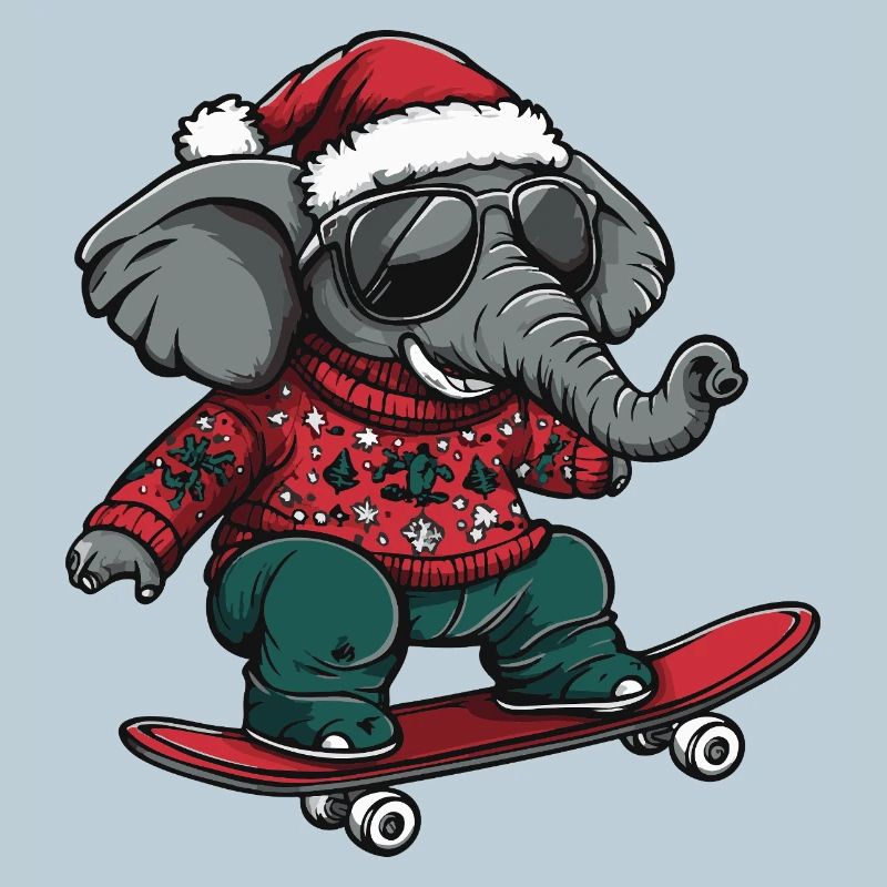 Elephant Christmas Funny