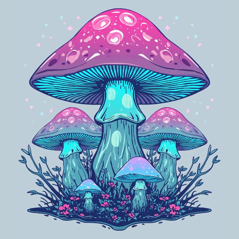 Champignons Néon Éthéré