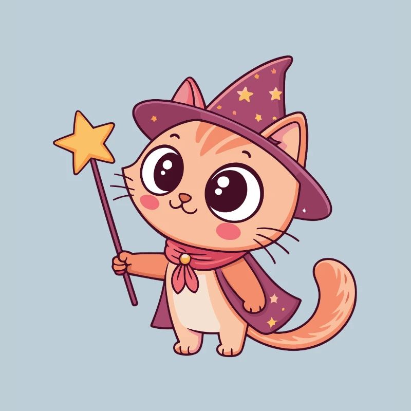 Chaton Magicien Pastel