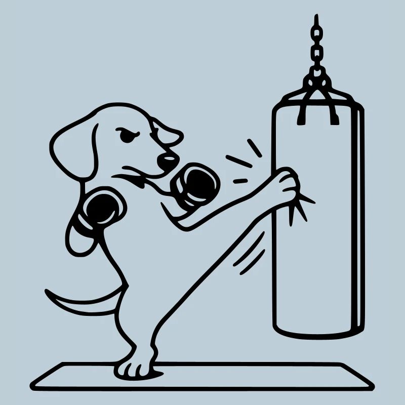 kickboxen boxen hund dackel
