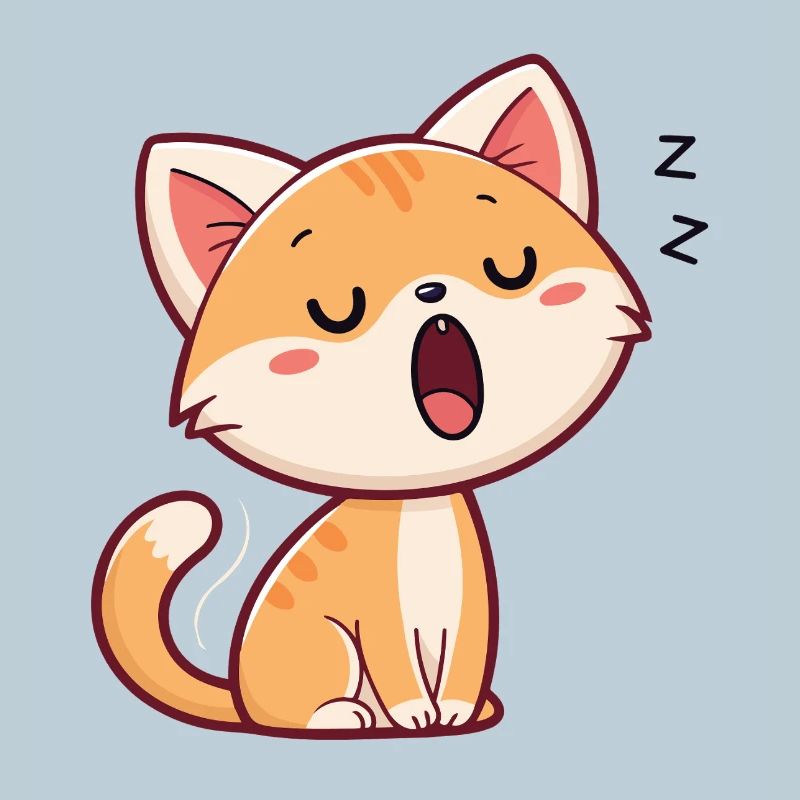 Pastel Sleeping Kitten