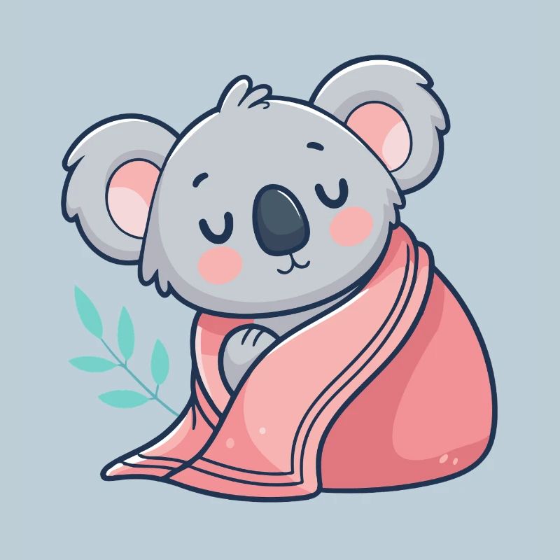 Koala mit rosa Karomuster