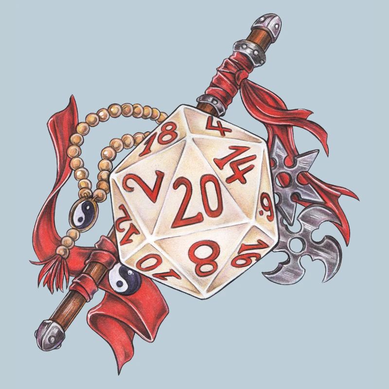Rollenspiel Tabletop D20 Würfel Geschenk Mönch