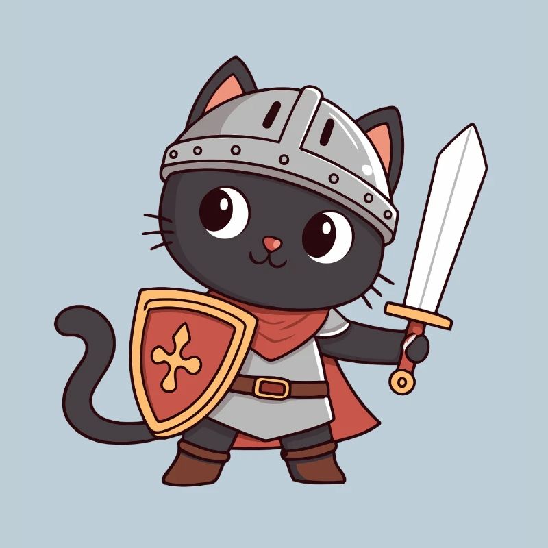 Schwarzer Katzenritter