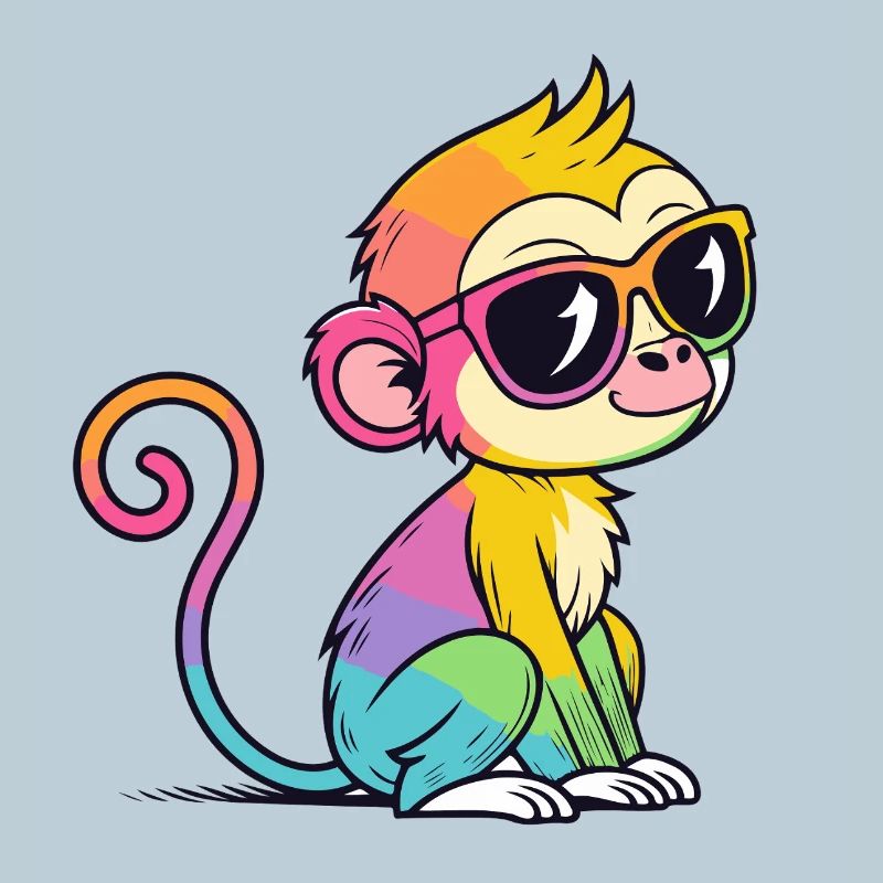 Rainbow Monkey Chic Brille
