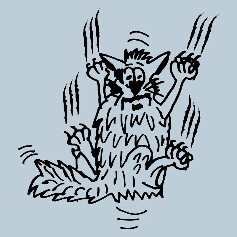 Des griffes de chat drôles serrées