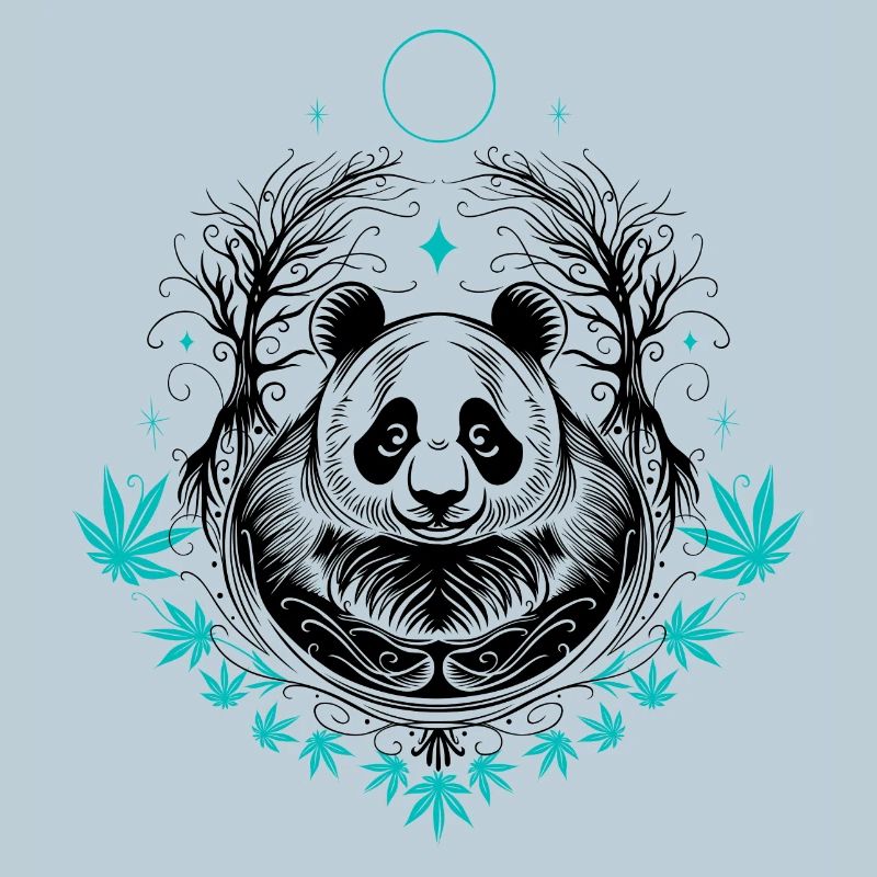 Panda Panda Bear Tatouage avec Bambou