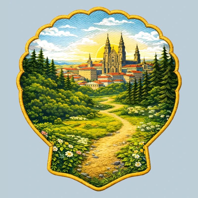 Camino de Santiago Patch Illustration