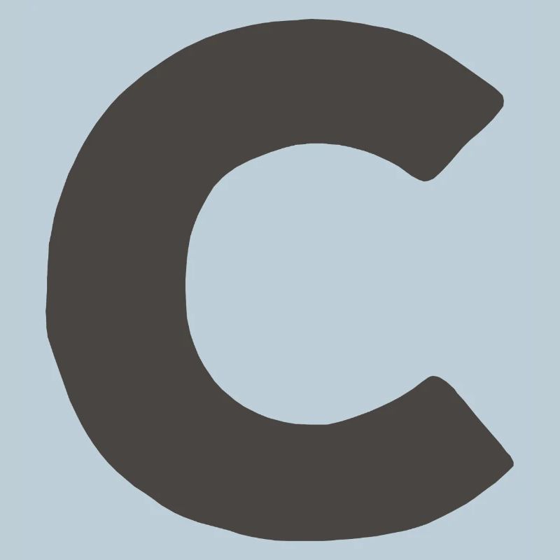 Minimal Letter C Bold Monogram Typography