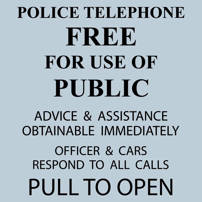 police box text
