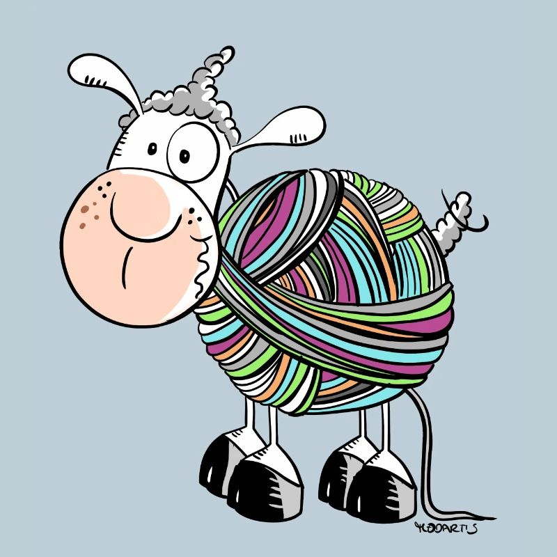 Coloured Sheep - Sheep - Comic - wool