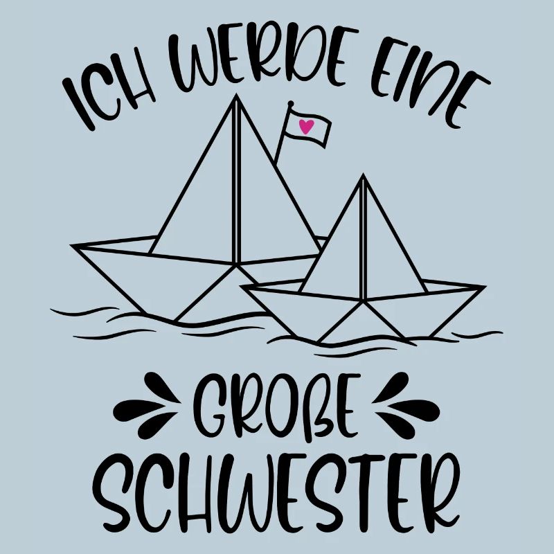 Papierschiff Schiff Ich werde eine große Schwester