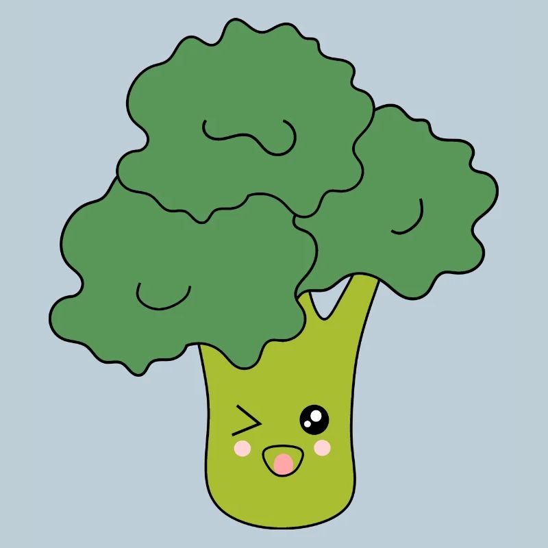Kawaii Broccoli Vegetables vegan