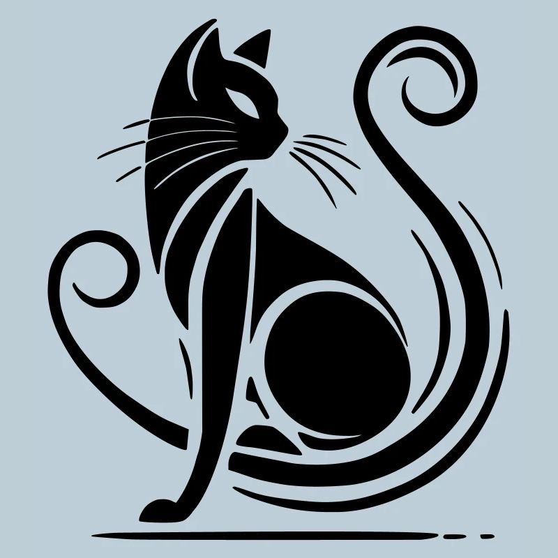 Moderne schwarze Katze