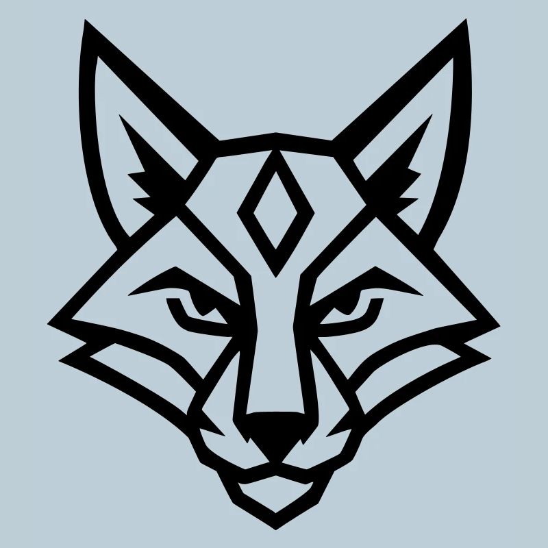 Stylized geometric fox