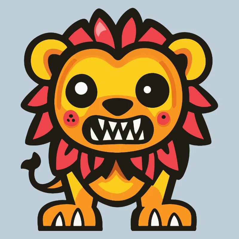 Lion Halloween Comic Funny