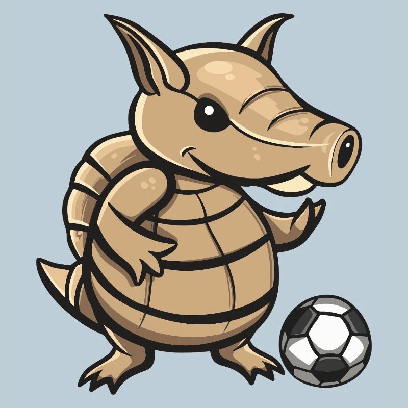 Conception du dessin animé Armadillo Kicker