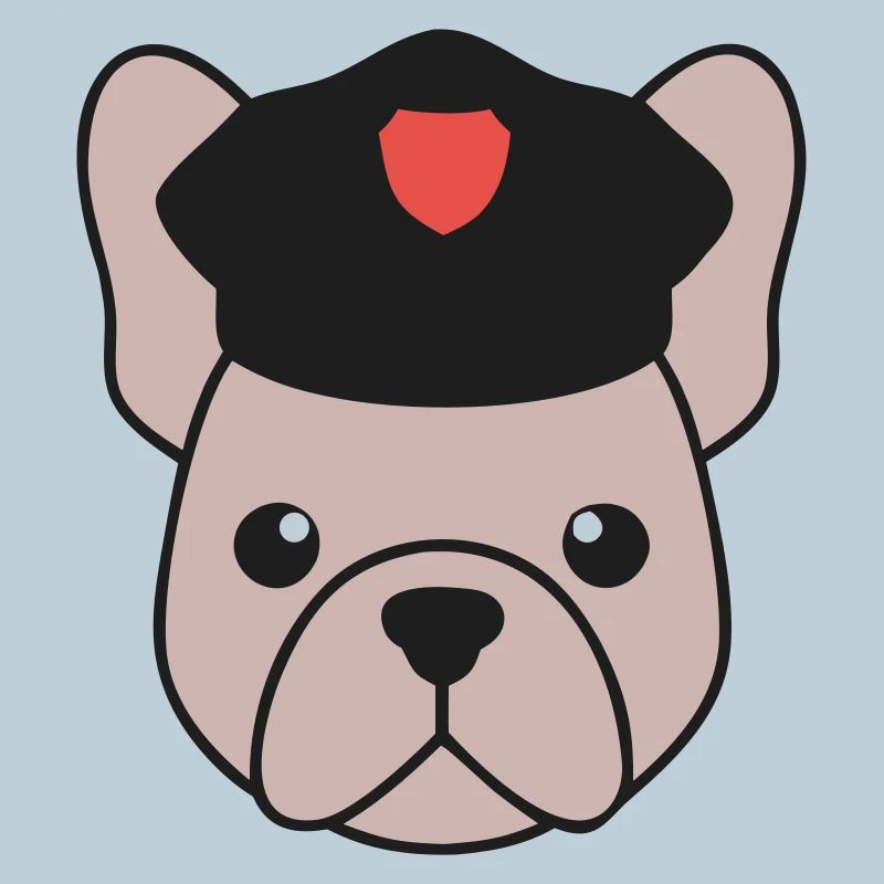 Frenchie Polizist Cop Security