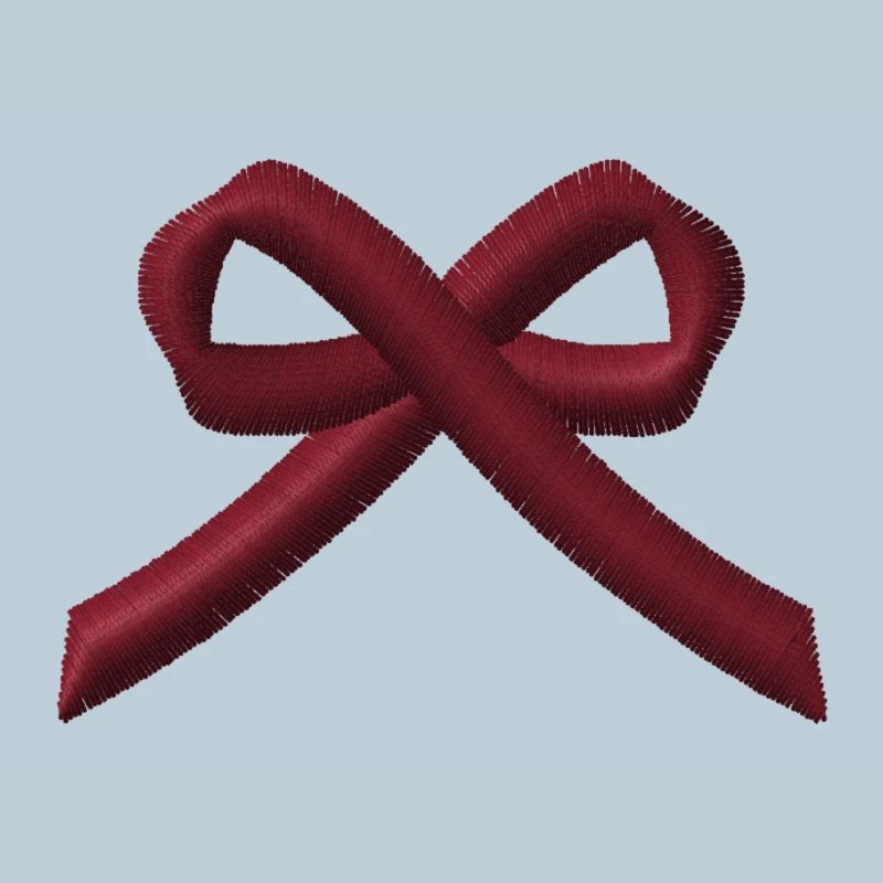 Embroidered bow