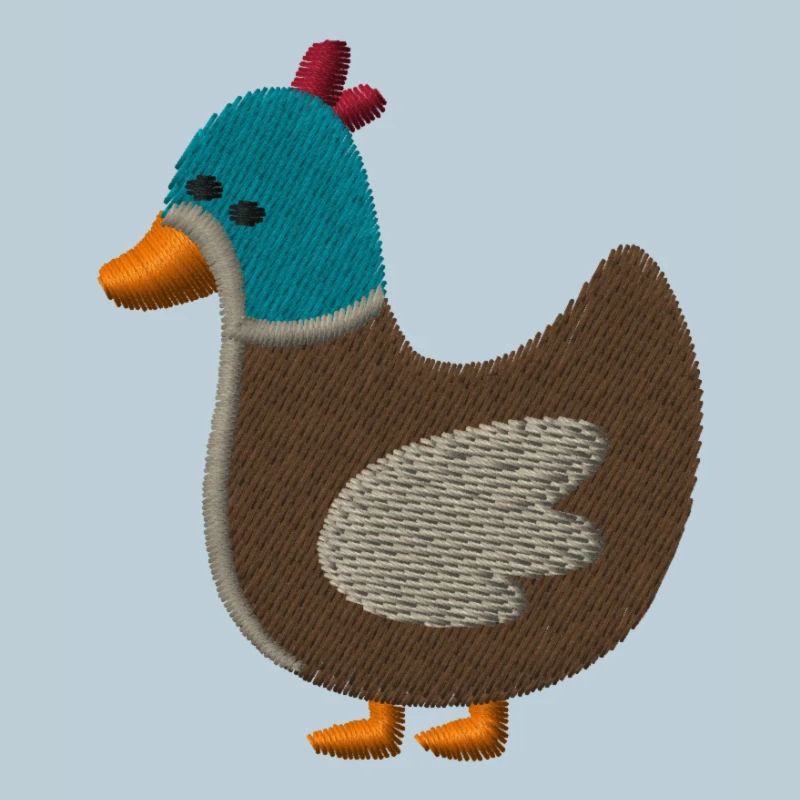 Embroidered duck