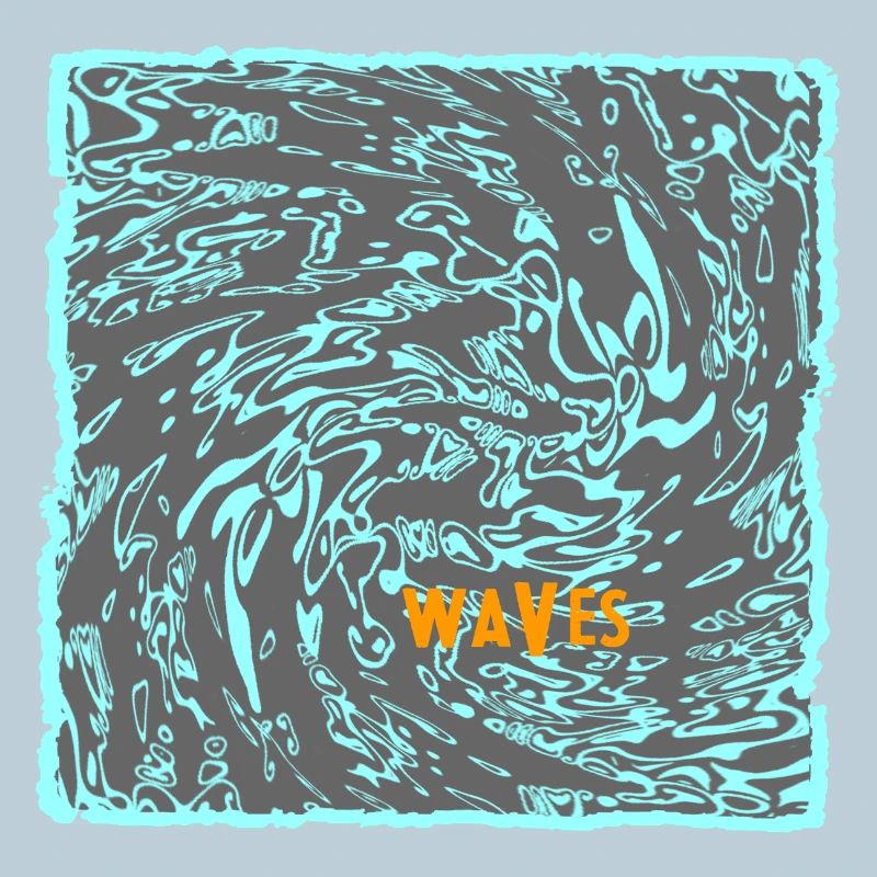 Wave flow neon pattern surf