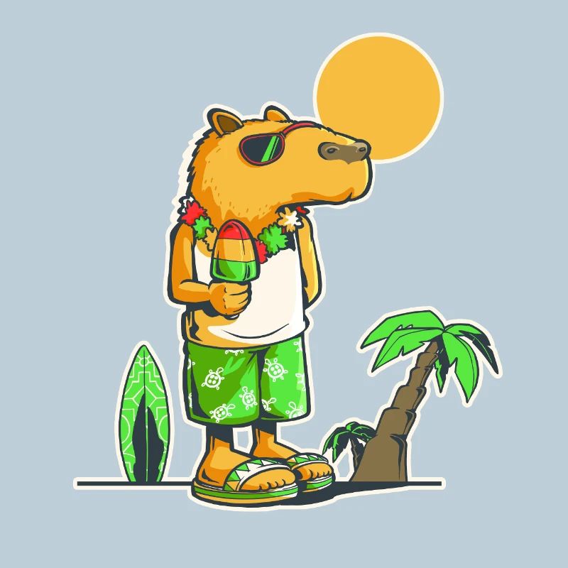 Capybara at the beach