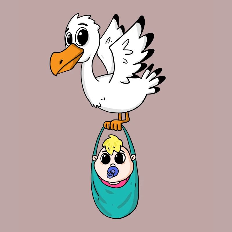 Oiseau avec grossesse de bébé