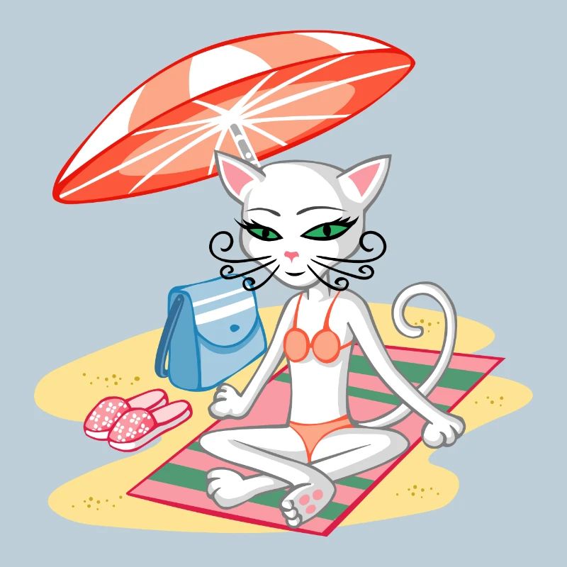 Cat on the beach