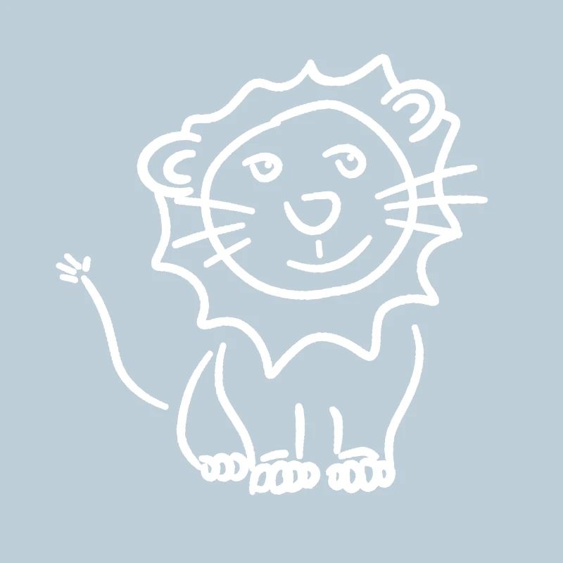 Sonnenlöwe Doodle Stil